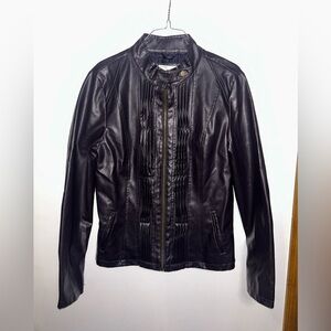 Deep Purple Frida Vegan Faux Leather Pleather Ladies Jacket